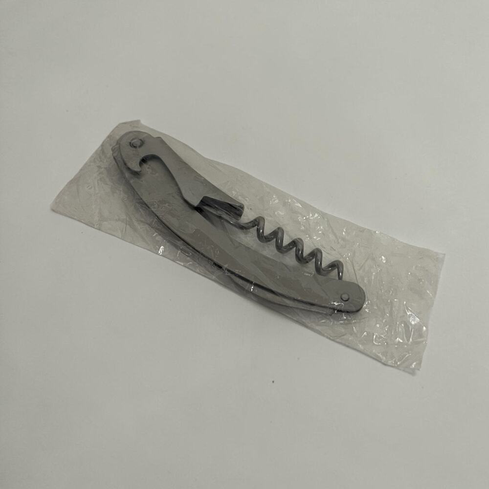 NWT Stainless Steel Corkscrew Wine Key Bottle Opener